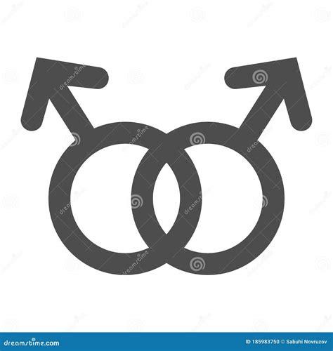 ícone De Gênero Gay Sólido Lgbt Par Conceito Orientação Homossexual