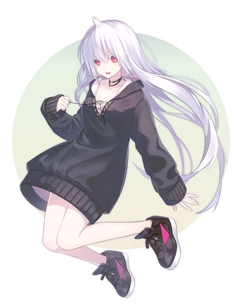 White Hair Red Eyes Original Awwnime