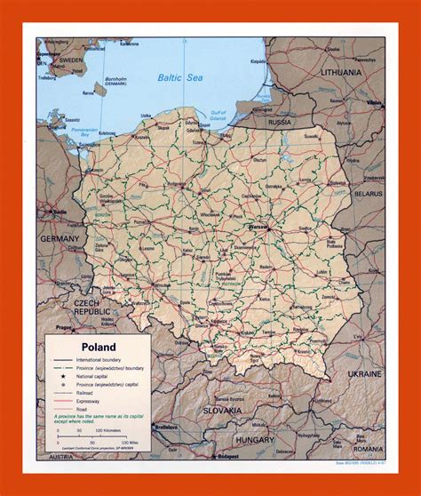 Political And Administrative Map Of Poland 1997 Maps Of Poland