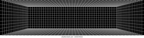 3d Digital One Point Perspective Grid Stock Vector Royalty Free