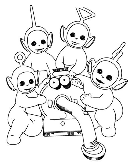 Teletubbies Care With Nunu Coloring Page Cool Coloring Pages