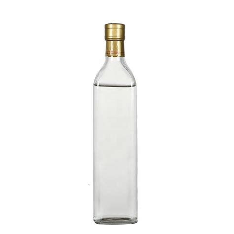 Wholesale 500ml Square Clear Olive Oil Glass Bottle High Quality Olive Oil Bottle Glassolive