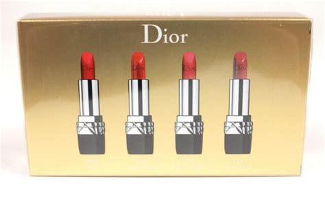 Christian Dior Rouge 4pc Mini Lipstick T Set Limited Holiday Edition