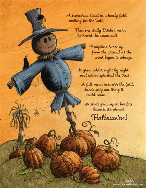 Scarecrow Halloween Poem 85x11 — Cricketbow Design