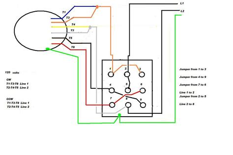 The wiring diagram for this would be: 3 Phase 6 Lead Motor Wiring Diagram | Free Wiring Diagram