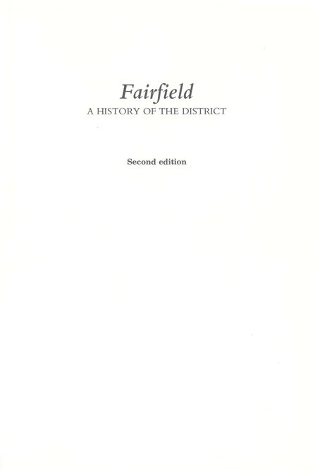 Fairfield A History Of The District Fairfield City Heritage Collection