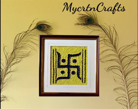 Hand Made Sand And Rice Wall Art Swastika Art For Wall Etsy