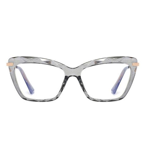 Annaisha Cat Eye Gray Clear Glasses