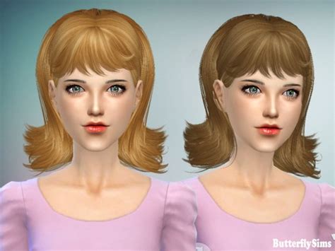 Butterflysims Hairstyle 064 No Hat Sims 4 Hairs