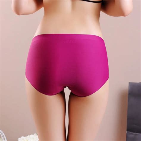 Free Shipping Ice Silk Soft Breathable Style Underwear Women M L Xl Sexy Ladies Girls Seamless