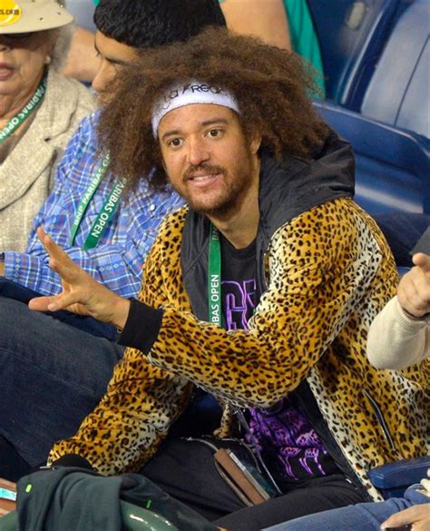 musician redfoo watches victoria s match at the bnp paribas open tennis tournament monday