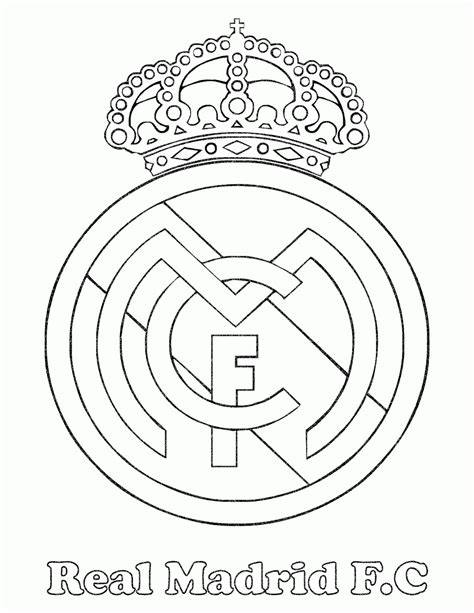 Mewarnai Gambar Logo Klub Real Madrid Contoh Anak Paud