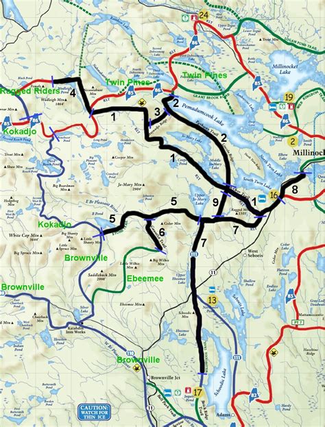 Jomary And Katahdin Region Snowmobile Trail Maps Jomary Riders