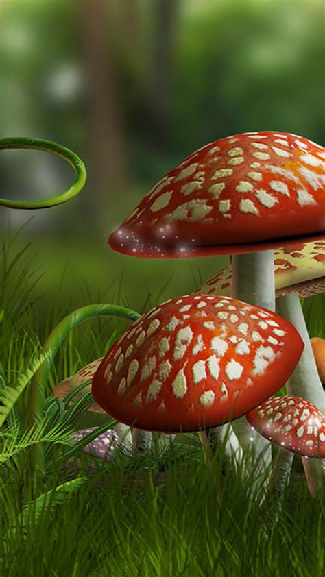 Hd 3d Mushroom Background Samsung Galaxy S5 Wallpapers Mushroom Background Hd 1080x1920