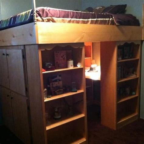 Save money by making a loft bed in your home using these diy steps. Queen Size Loft Bed Photo | Organization | Pinterest