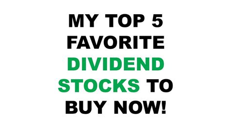 Top 5 Best Dividend Stocks You Can Buy Right Now Youtube