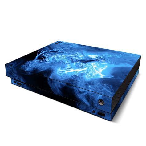 Microsoft Xbox One X Skin Blue Quantum Waves By Gaming Decalgirl
