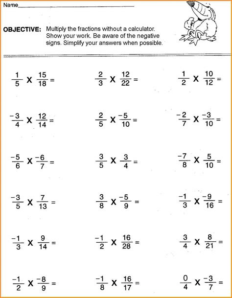 Math 6 Grade Worksheet