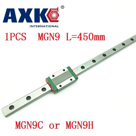 2021 Axk Mgn9 선형 9mm 선형 가이드 Mgn9 L 450mm 선형 레일 웨이 Mgn9c 또는 Mgn9h Cnc