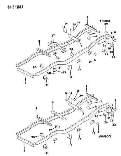 Frame And Components 1987 Jeep J20