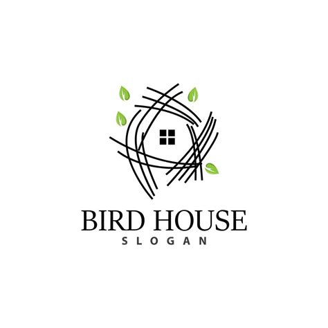 Premium Vector Bird Nest Logo Bird House Shelter Vector Modern Line