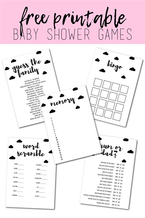 Baby Shower Game Printables Find A Free Printable