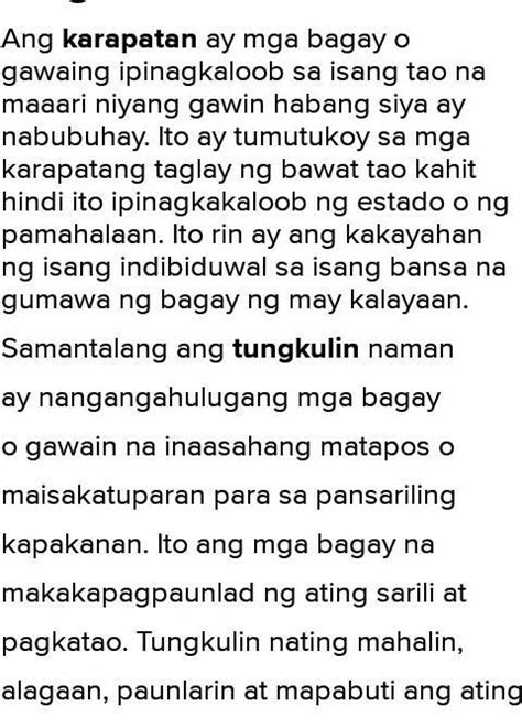 Ano Ang Pagkakaiba Ng Karapatan At Tungkulin Ipaliwanag Brainlyph