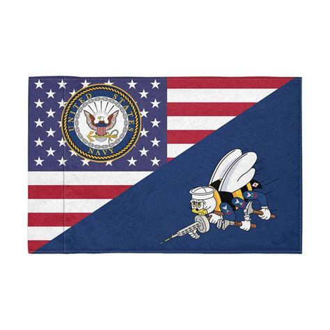 Us Navy Seabees Motorcycle Flag 9 X 6 Twin Side Printing D01