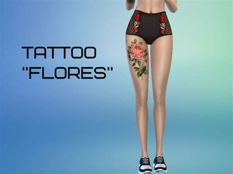 Satas S Tattoo Flores Sims 4 Tattoos Sims 4 Sims Mods