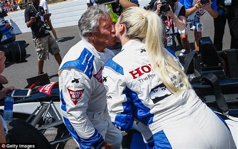 Lady Gaga Suits Up For High Speed Ride With Mario Andretti At Indy 500 Daily Mail Online