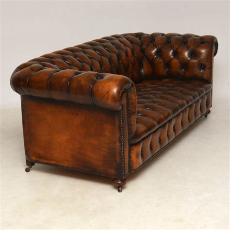 Antique brown leather chesterfield sofa new lighting setting via light.paperhatco.com. Vintage chesterfield sofa | Muebles, Diseño de interiores ...