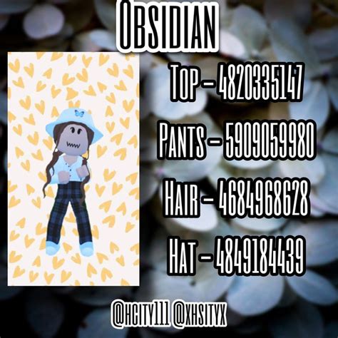 Obsidian Roblox Outfit Codes In 2022 Roblox Coding Vault Boy