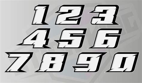 3 X Custom Racing Numbers Vinyl Stickers Decals Race Etsy Vinyl