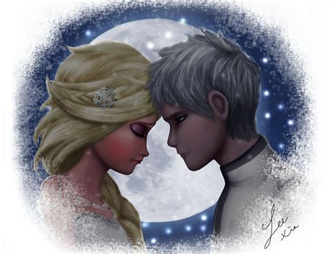 Elsa And Jack Frost Frozen Fan Art 37267096 Fanpop