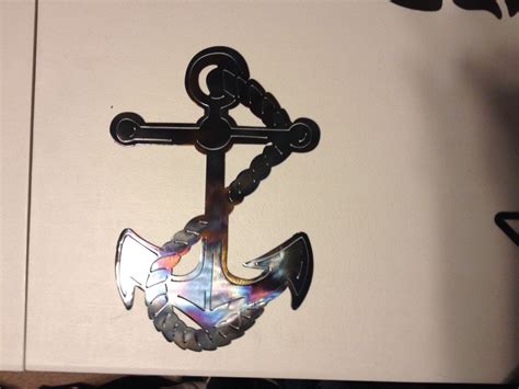 Anchor Torched Metal Sculpture Wall Art By Cre8ivemetaldesigns