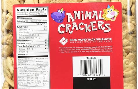 Members Mark Animal Crackers Nutrition Facts Nutritionwalls