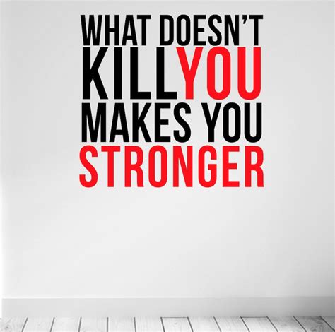 What Doesnt Kill You Makes You Stronger Wall Fitness Etsy