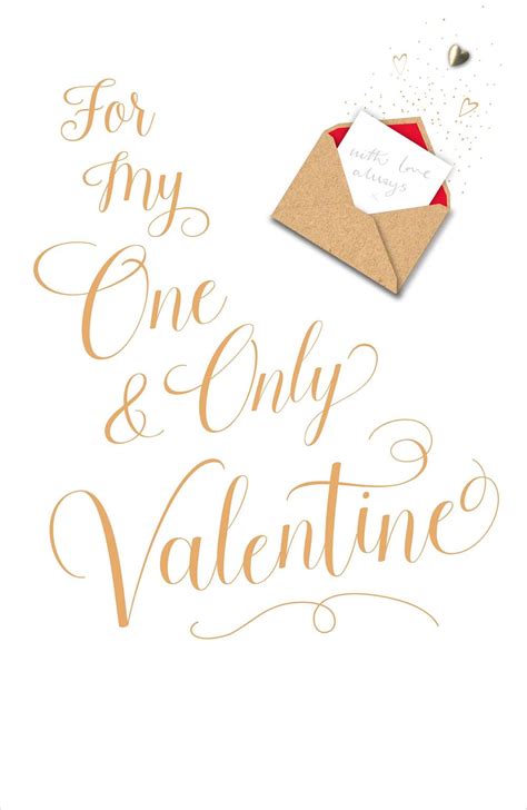 For My One And Only Valentine Embellished Valentines Day Greeting Card