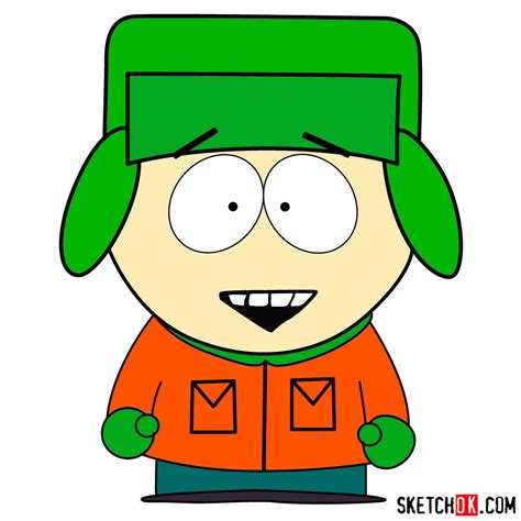 How To Draw Kyle Broflovski From South Park Sketchok Easy Drawing Guides