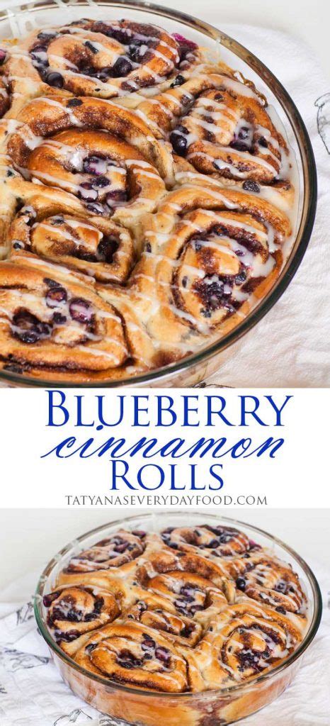 Double Blueberry Cinnamon Rolls Tatyanas Everyday Food