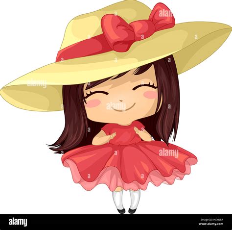 Girl Wearing Hat Clipart
