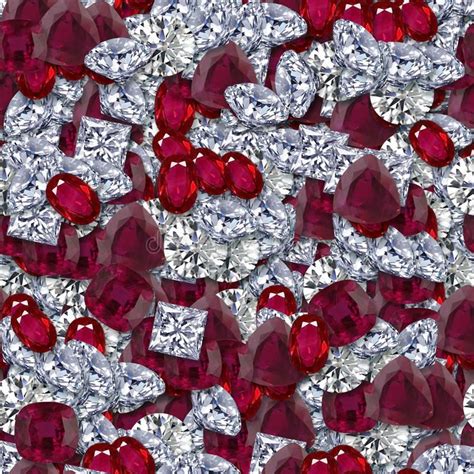 Diamonds And Rubies Seamless Texture Tile Spon Rubies Diamonds
