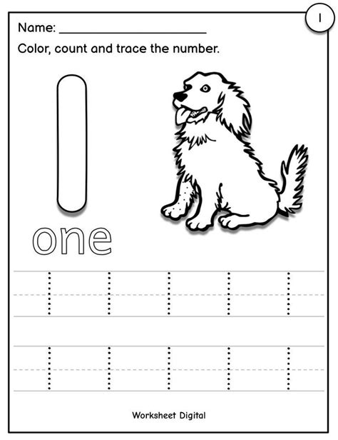 Printable Numbers 1 10 Tracing Worksheets For Preschool Kindergarten