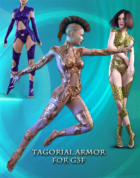 tagorial armor for genesis 3 female s 3d figure assets mar3d
