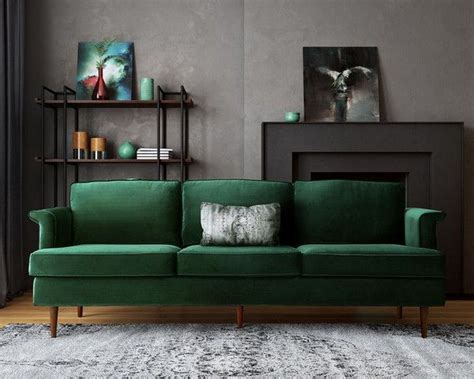 Allein die positive wirkung geht es lang für ein paar wertvolle tipps, wie du deine grüne couch in den charismatischen mittelpunkt deines wohnzimmers verwandelst. 38 Grün Samt Sofa Design Ideen Makeover Ihrem Wohnzimmer - Diy Kunst | Sofa design, Samt sofa ...