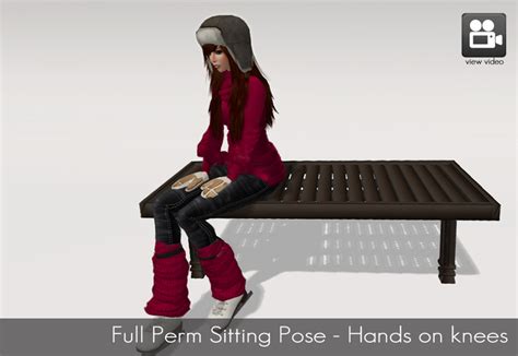 Second Life Marketplace Full Perm Sit Pose Hands On Knees
