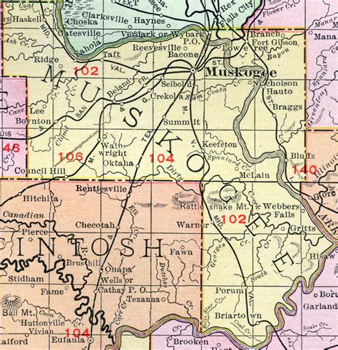 Map Of Muskogee County Oklahoma New River Kayaking Map