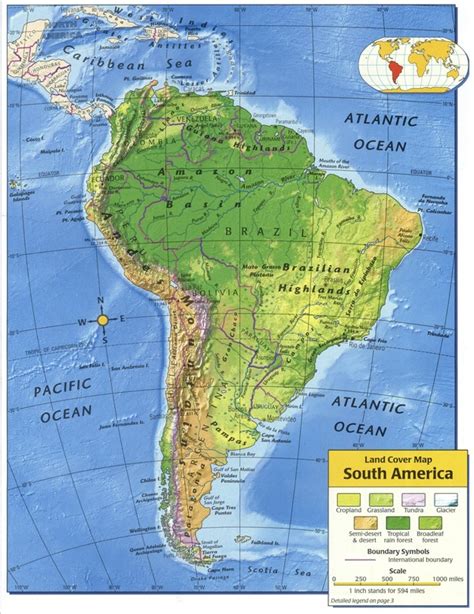 Map Of Latin America Rivers And Mountains