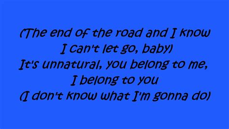 boyz ii men end of the road lyrics