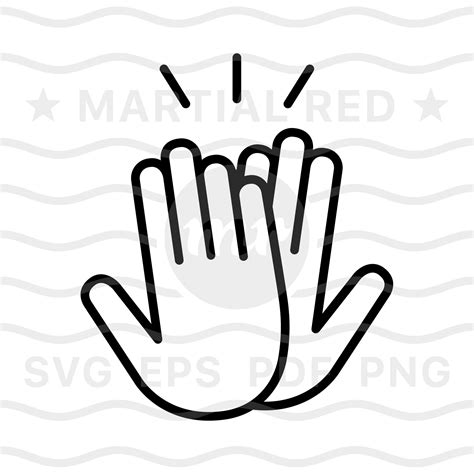 High Five Svg High Svg Hand Gesture Give Me Five Up Etsy